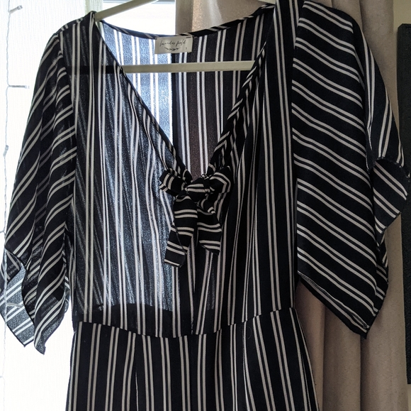 Lavender Fields stripped jumpsuit - Picture 2 of 3